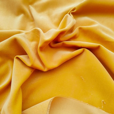 100% Cotton Velvet Fabric - Gold