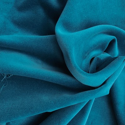 100% Cotton Velvet Fabric - Teal