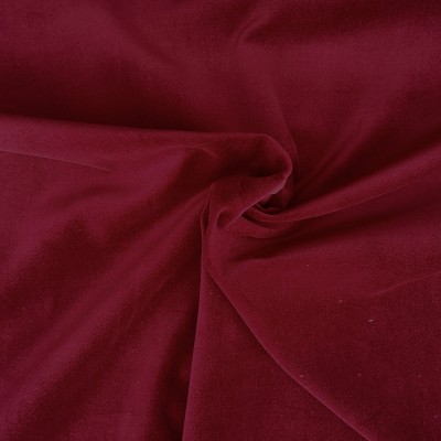 100% Cotton Velvet Fabric - Wine