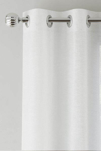 Tyrone Curtain Voile Panel Eyelet Top - Crete