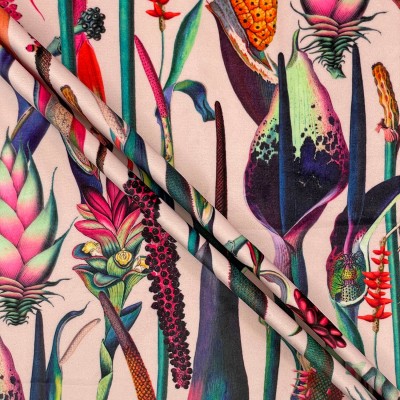 Digital Print Crafty Velvet Fabric - Botanica