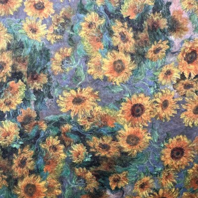Digital Print Crafty Velvet Fabric - Van Gogh Sunflowers
