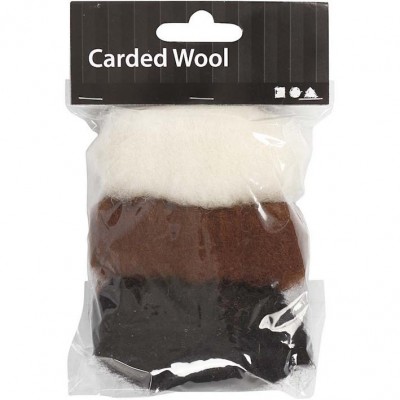 Needel Felting Carded Wool Brown Harmony 3 x 
