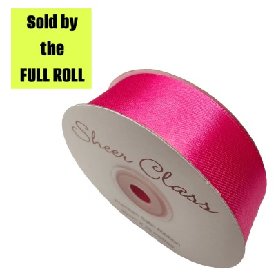 6mm Double-sided Satin Ribbon - Cerise **FULL ROLL**