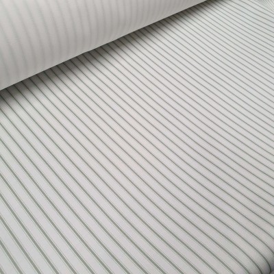 DB1 Stripe Ticking Curtain Lining - Sage Green