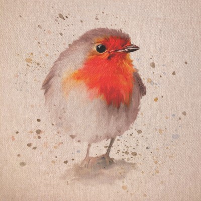 Robin Red Breast - Cotton Rich Linen Look Hal