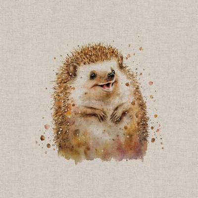 Cotton Mix Fabric - Happy Hedgehogs Panels Se