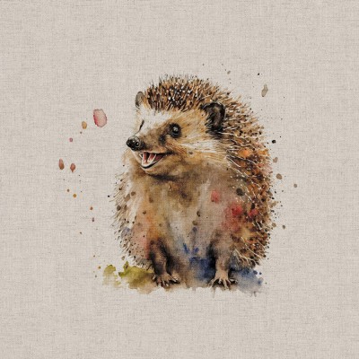 Cotton Mix Fabric - Happy Hedgehogs Panels Se