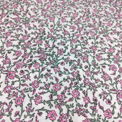 Printed Polycotton Fabric - Bluebell Pink