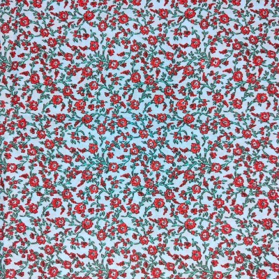 Printed Polycotton Fabric - Bluebell Blue