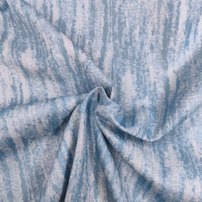 Tye Dye Denim Fabric - Light Blue