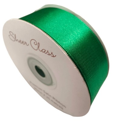 50mm Double-sided Satin Ribbon - Emerald Gree