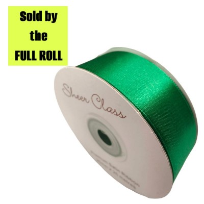 50mm Double-sided Satin Ribbon - Emerald Green **FULL ROLL**