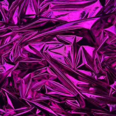 Mirror Foil Lycra Spandex 4 Way Stretch Fabric - Metallic Purple