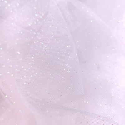 Holographic Glitter Dress Net - Baby Pink