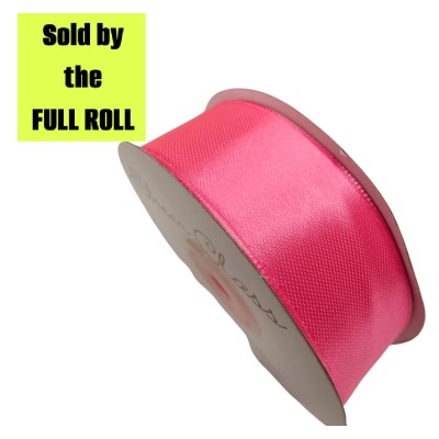 Double Side Satin 3mm - Hot Pink **FULL ROLL**