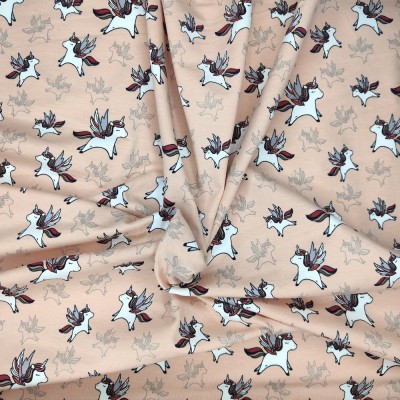 Unicorn Fabric - Jersey Cotton - Flying Unico