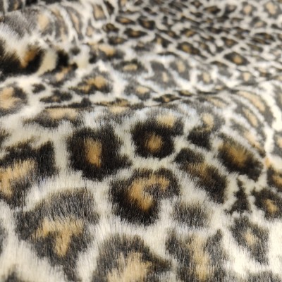 Luxury Short Pile Fur Fabric - Leopard