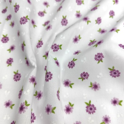 Printed Polycotton Fabric - Small Flowers Lil