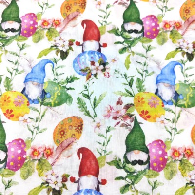 100% Cotton Fabric by Rose & Hubble - Gnomes 