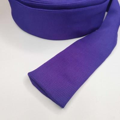 Cuffing Polyester Knitted Tubing Purple 65mm