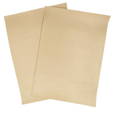 A4 Sheet - Fire Retardant Leatherette Leather Faux Fabric - Cream