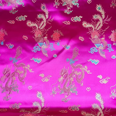 Brocade Satin Embroidered Chinese Dragon - Ce