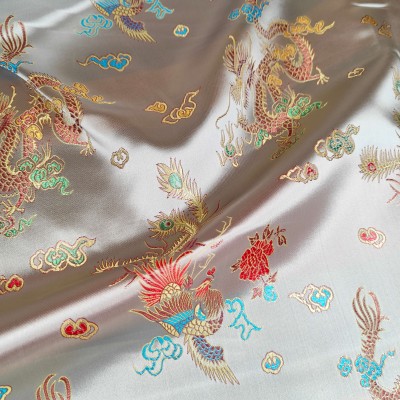 Brocade Satin Embroidered Chinese Dragon - Si