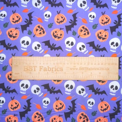 Polycotton Printed Fabric - Spooky Looky - Pu