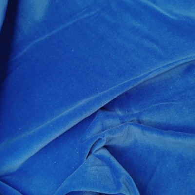 100% Cotton Velvet Fabric - Royal Blue