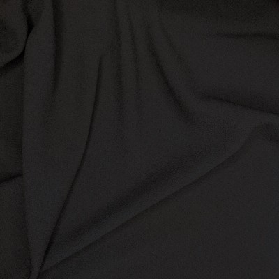 Heavy Crepe Fabric Material - Black