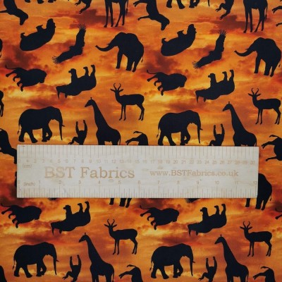 100% Cotton Print Fabric African Safari - Sun