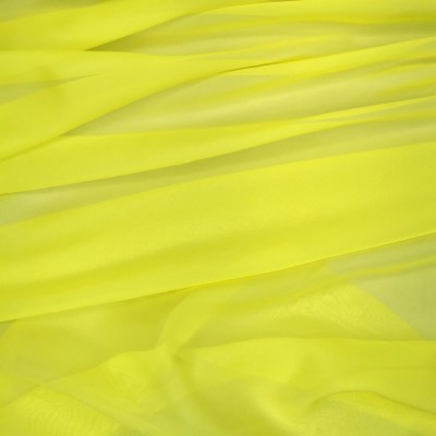 Cationic Chiffon Fabric - Sunshine Yellow