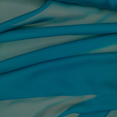 Cationic Chiffon Fabric - Turquoise