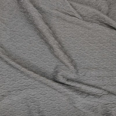 Wave Jersey 4 Way Stretch Fabric - Grey