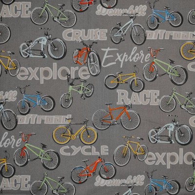 100% Cotton Print Fabric by Nutex - On Two Wh