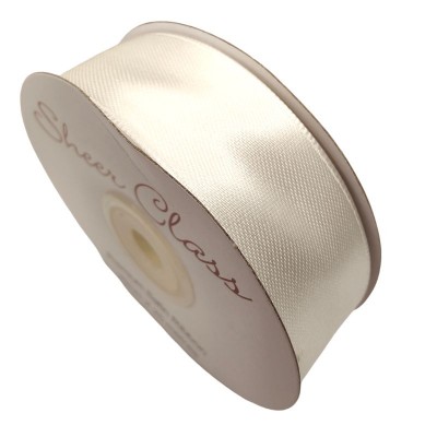 Double Side Satin 3mm - Ivory **FULL ROLL**