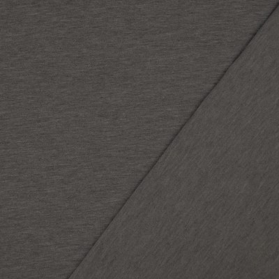 Plain Cotton Jersey Fabric - Marl Dark Grey