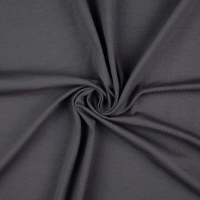 Plain Cotton Jersey Fabric - Dark Grey