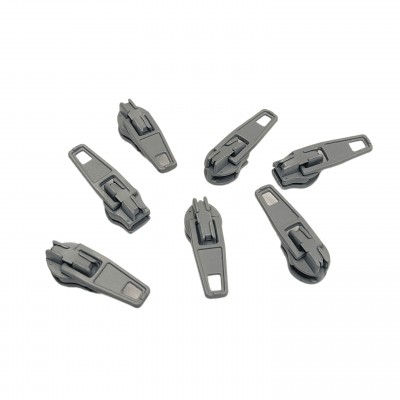 Zip Pulls for Continuous Zip - Size 4 Light Grey