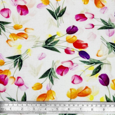 Digital Printed Linen Viscose Fabric - Olivia