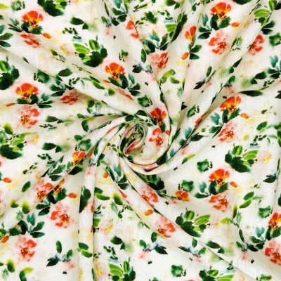 Digital Printed Linen Viscose Fabric - Beatri