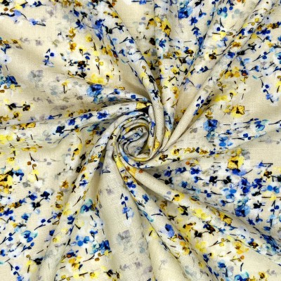 Digital Printed Linen Viscose Fabric - Summer