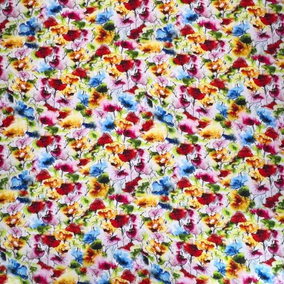 Digital Printed Linen Viscose Fabric - Jasmine