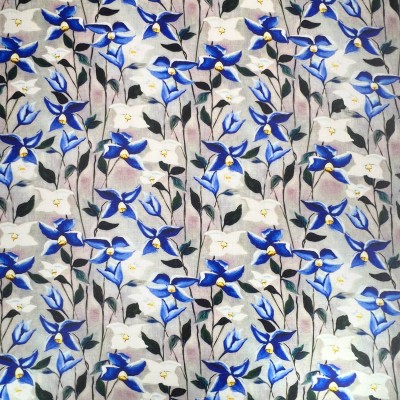 Digital Printed Linen Viscose Fabric - Danielle