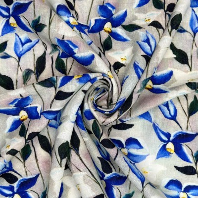 Digital Printed Linen Viscose Fabric - Daniel