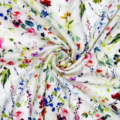 Digital Printed Linen Viscose Fabric - Phoebe