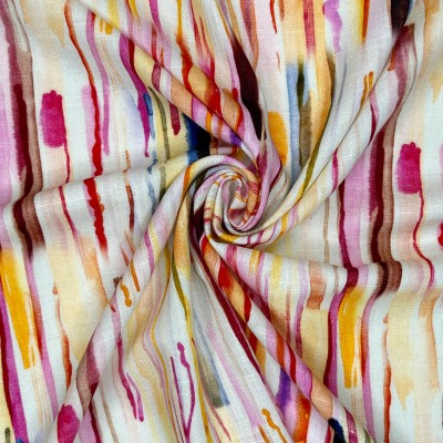 Digital Printed Linen Viscose Fabric - Rosie