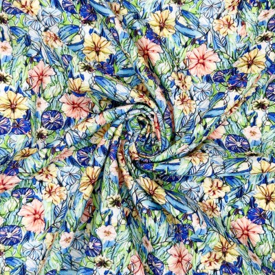 Digital Printed Linen Viscose Fabric - Willow