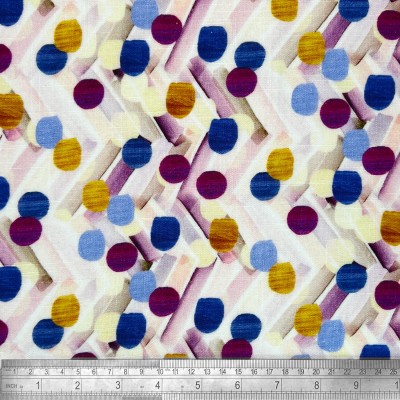 Digital Printed Linen Viscose Fabric - Sofia